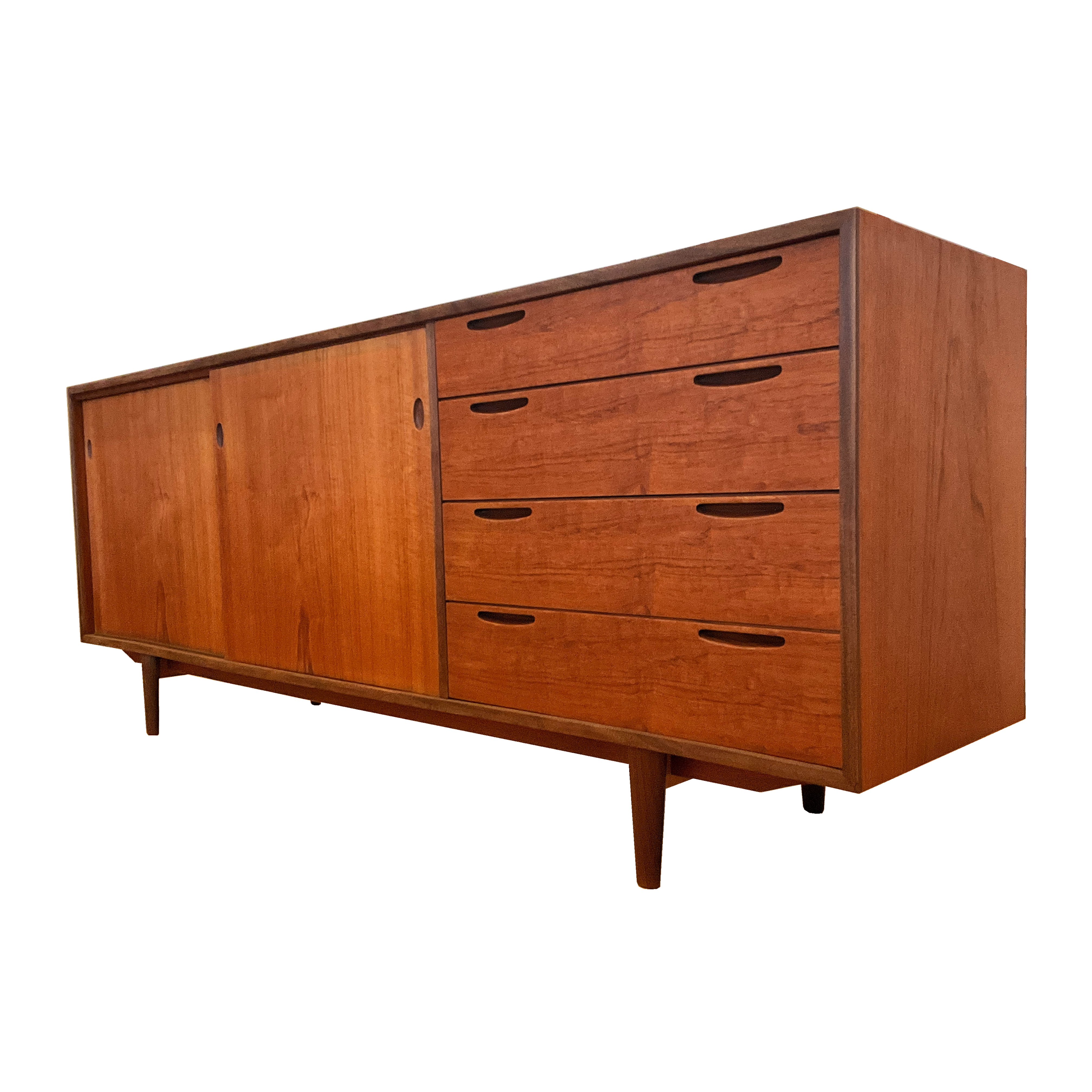 Buffet en teck '60s Ib Kofod-Larsen pour Brande Møbelfabrik, Denmark
