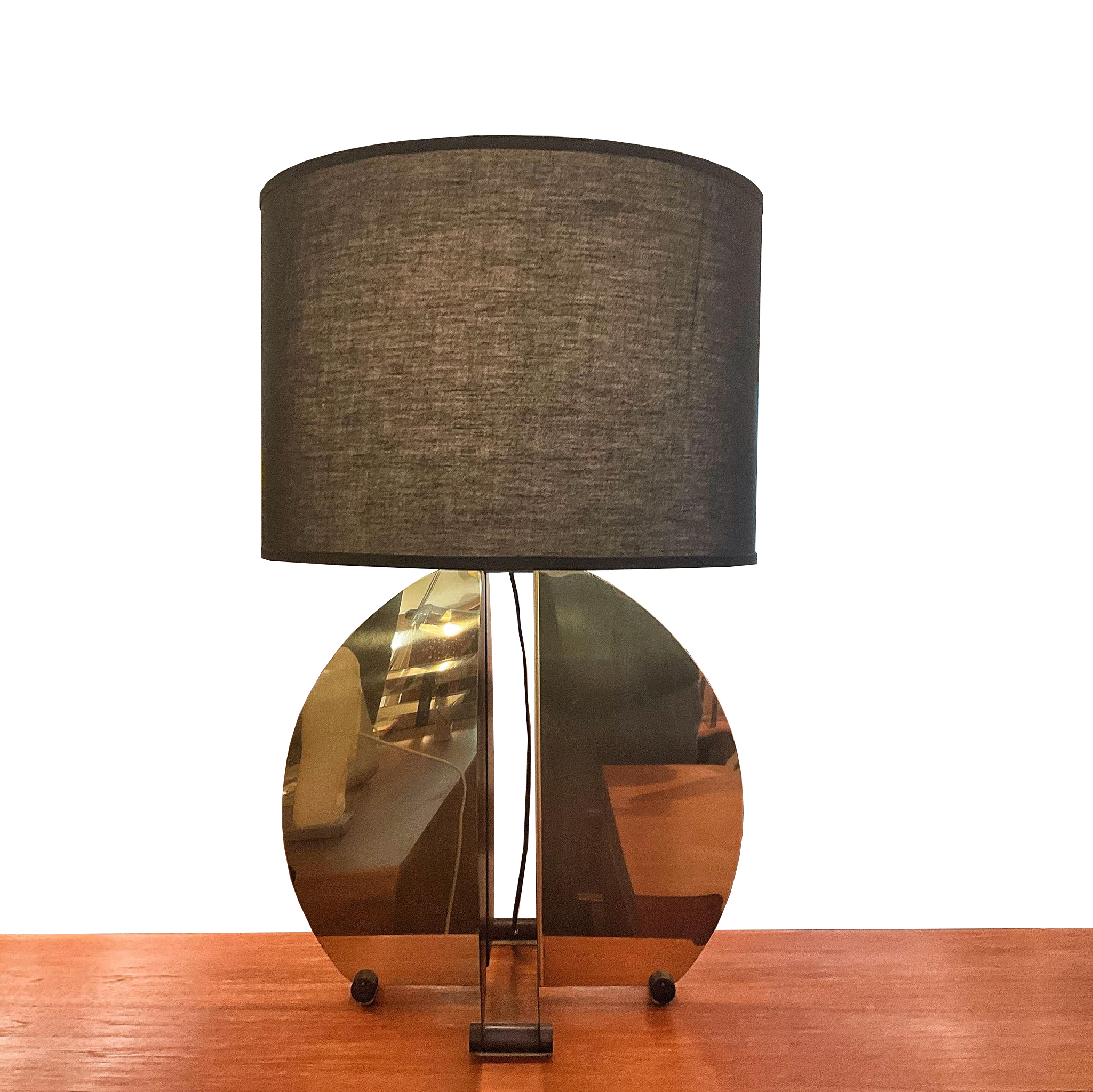 Lampe Européene en laiton '70s nouvel abat-jour