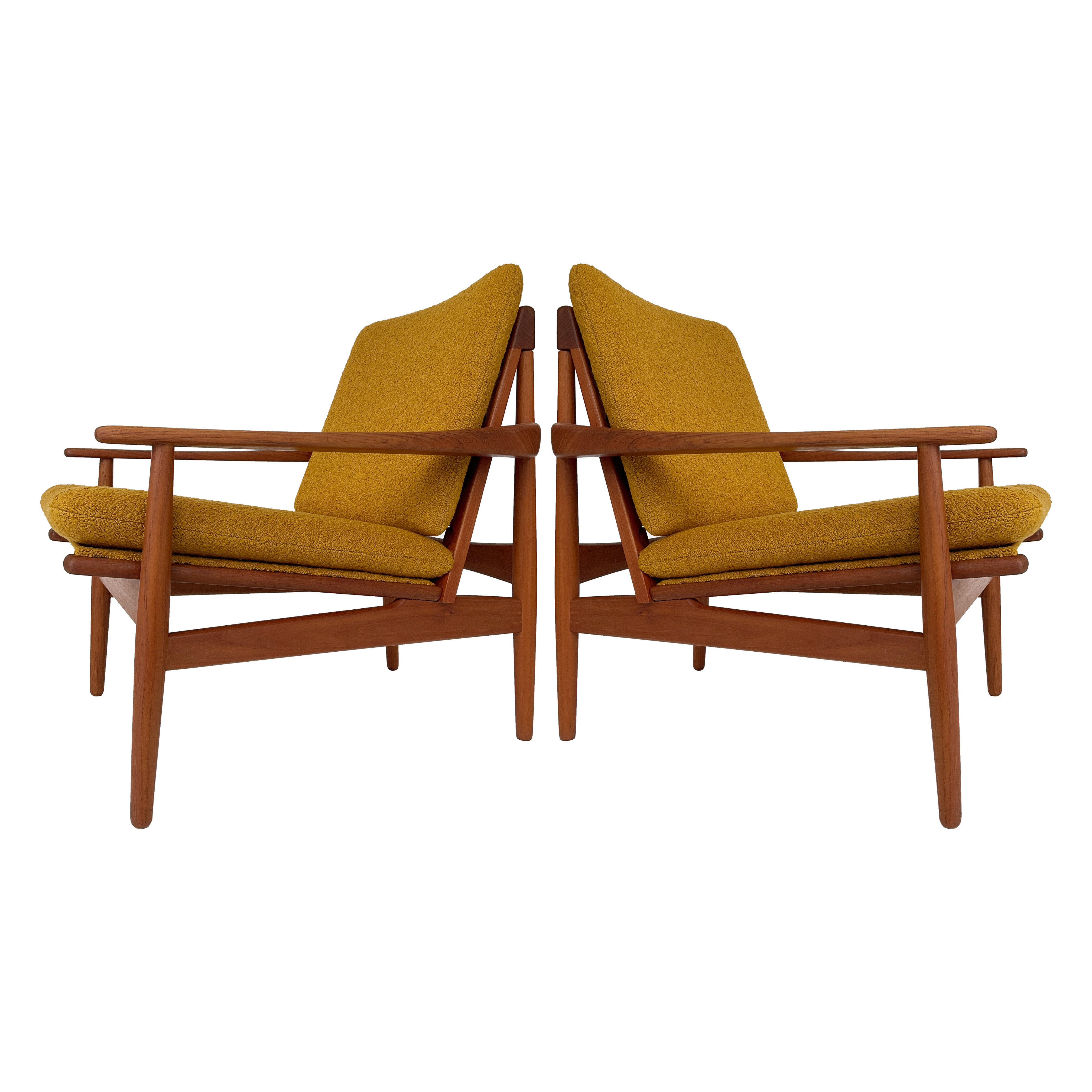 Paire de fauteuils en teck '60s Grete Jalk pour Glostrup Møbelfabrik, Denmark