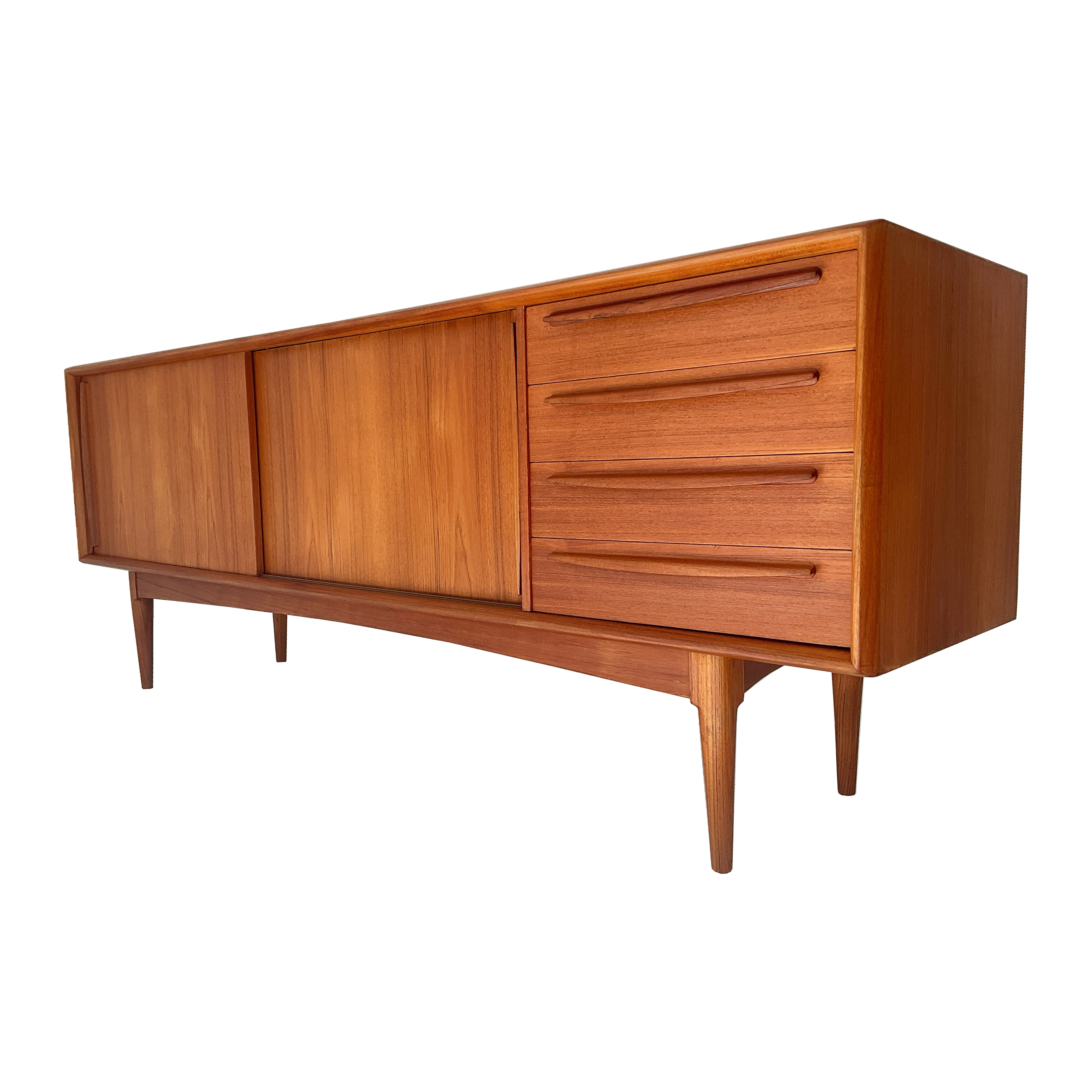 Buffet en teck '60s Bernard Pedersen pour Pedersen & Søn, Denmark