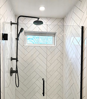 Beautiful white double herringbone shower tile white and black bathroom modern shower tile white bathroom farmhouse