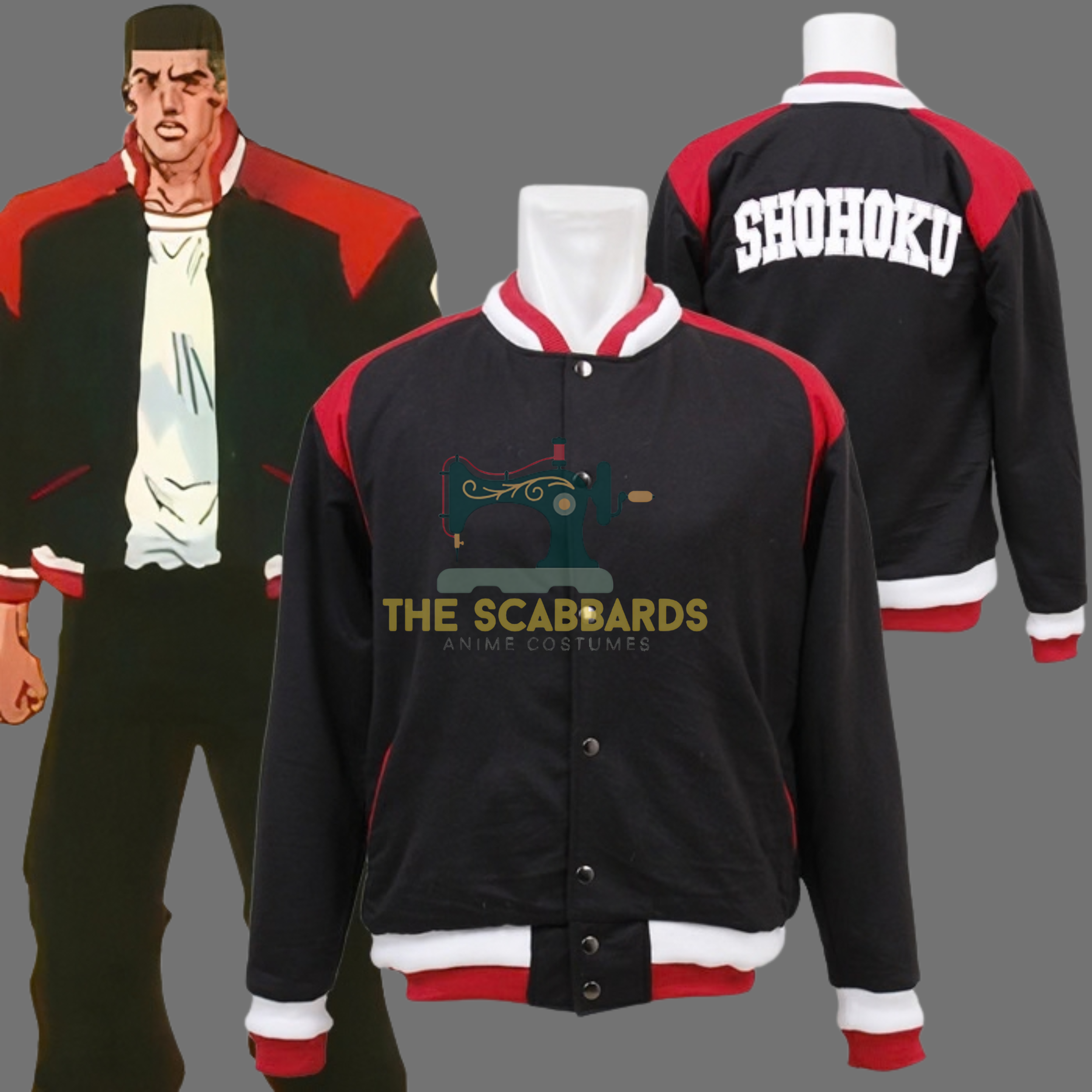 Slam Dunk Shohoku High School Jacket Anime Basketball Varsity Jacket Japanese Sc
