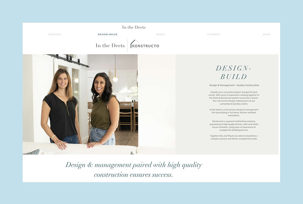 in the deets wix website