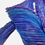 Thumbnail: Mermaid Arashi Shibori Pleated Silk Accent Scarf