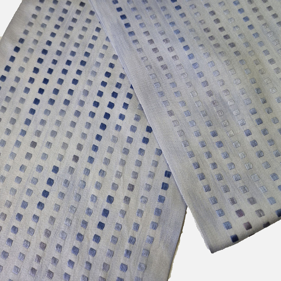 Thumbnail: Silver Slate Handwoven Silk Scarf deatil view