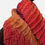 Thumbnail: Autumn Flame Arashi Shibori Pleated Silk Scarf
