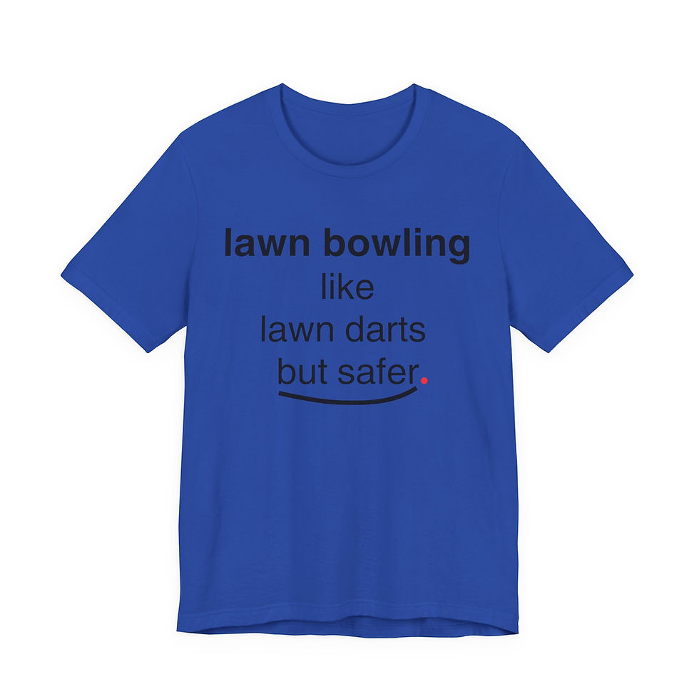 Thumbnail: Lawn Bowling Like Lawn Darts But Safer (black design) - Bella + Canvas 3001