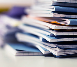Pila de cuadernos