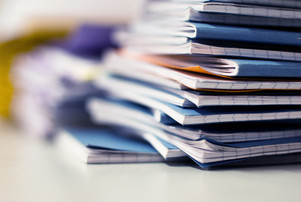 Pila de cuadernos