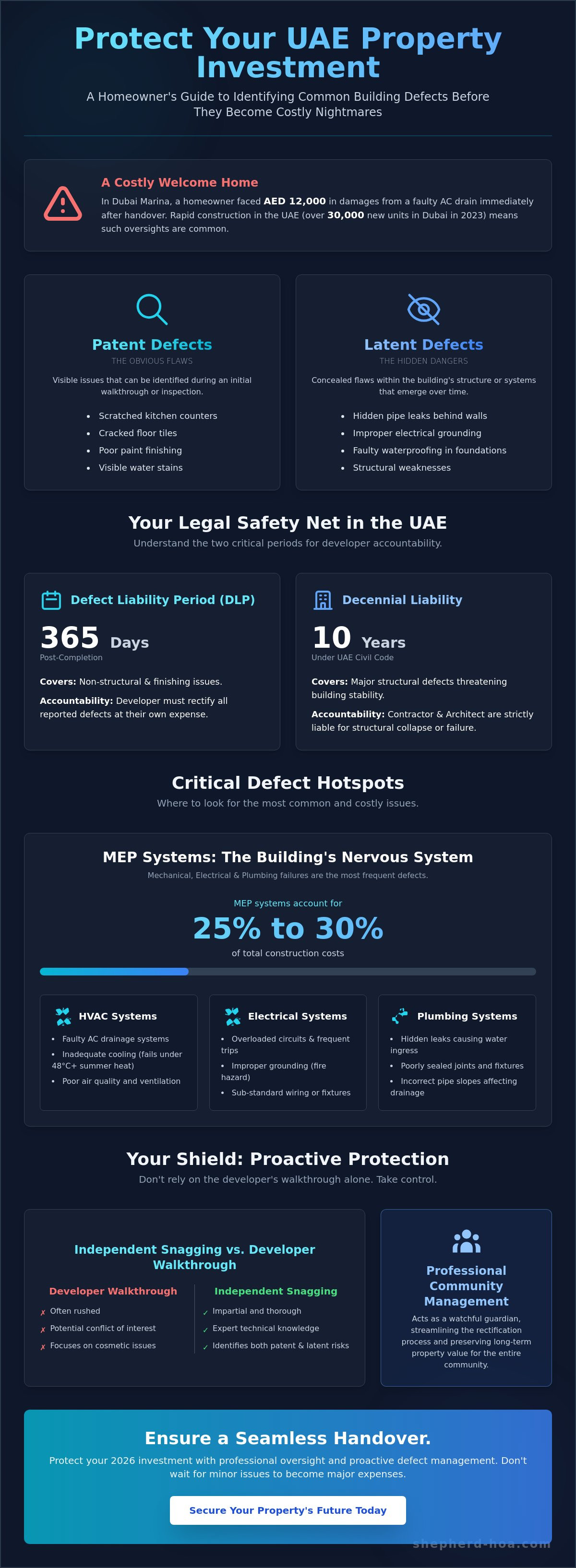 Common defects in new buildings uae
