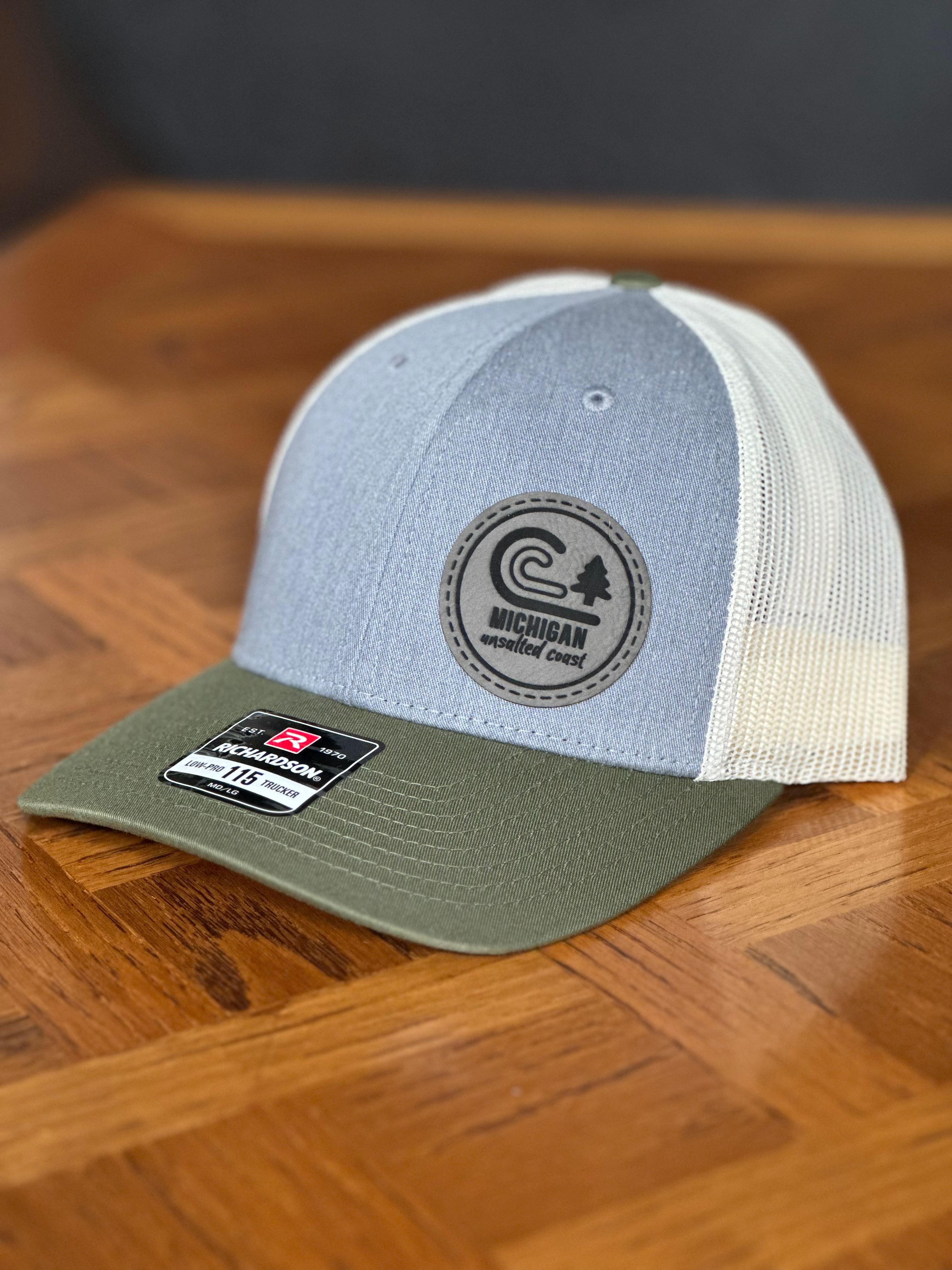 Michigan Unsalted Richardson 115 Low Profile Trucker Cap Army