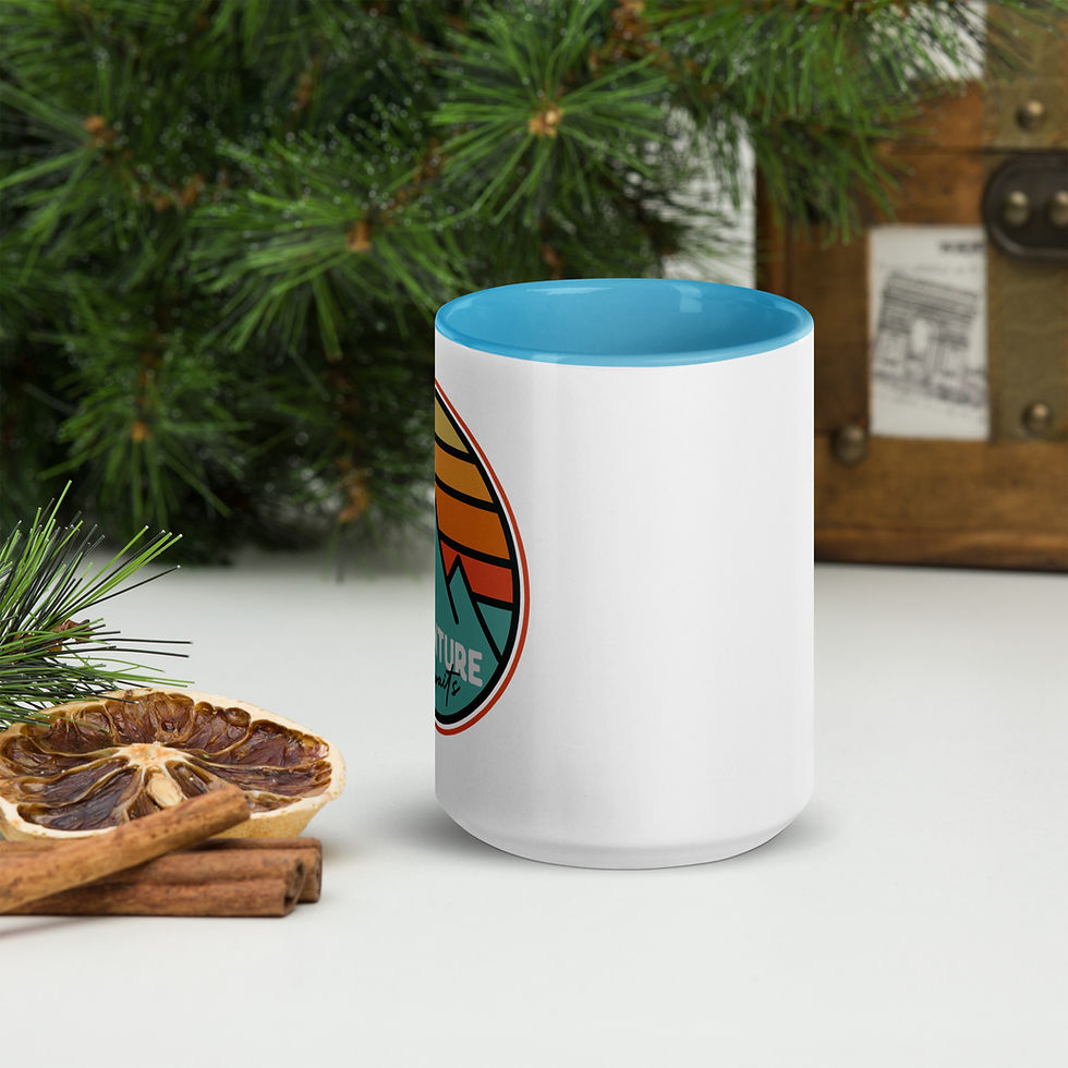 Thumbnail: Adventure awaits mug with inside accent color