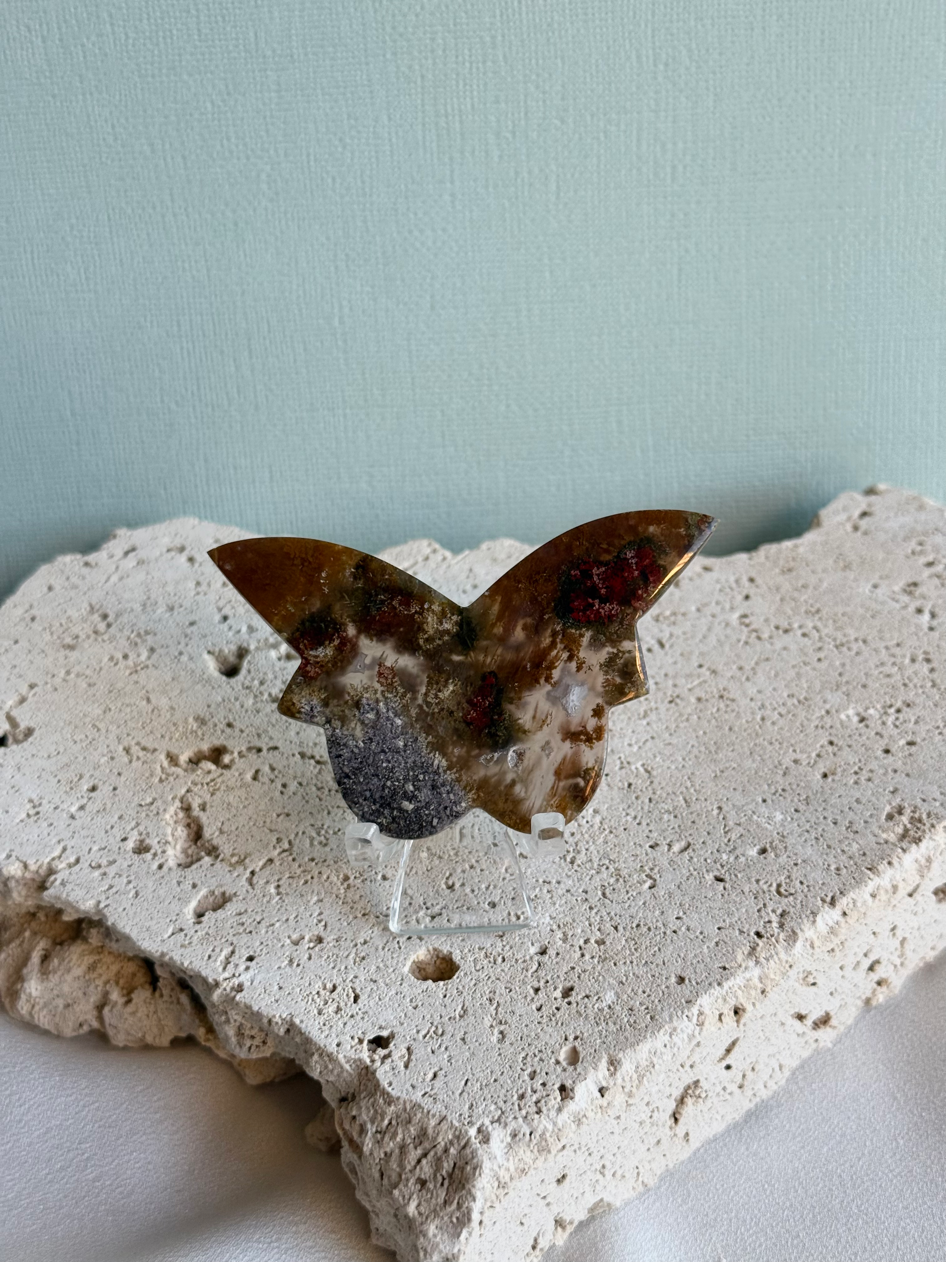 Scenic Moss Agate Butterfly I