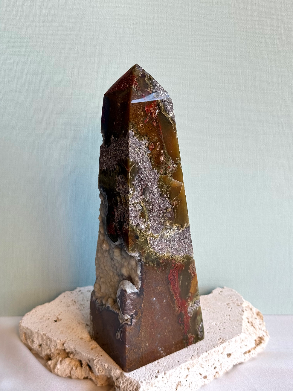Thumbnail: Scenic Moss Agate Statement Tower