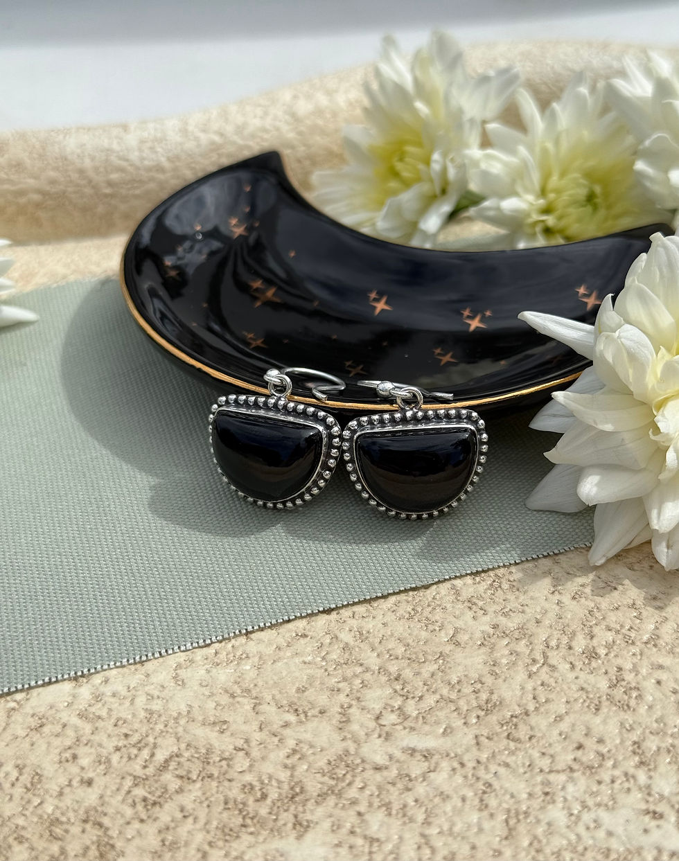 Thumbnail: Black Onyx Earrings 