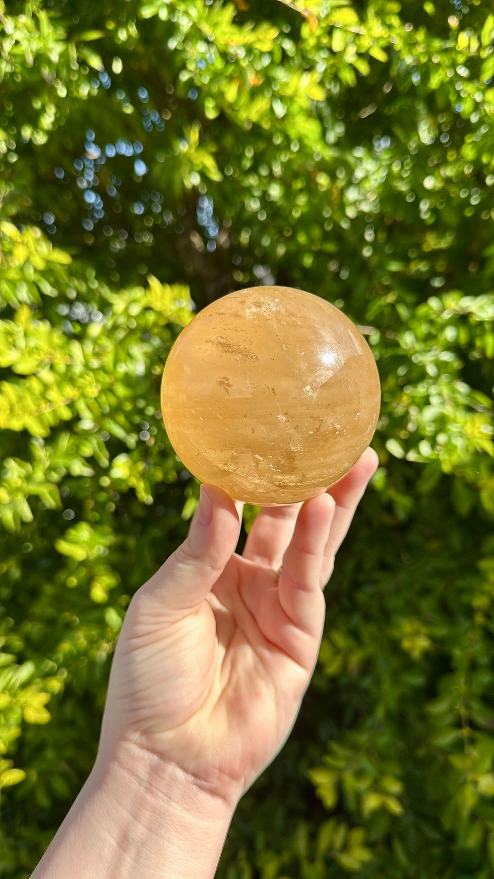 Thumbnail: Honey Calcite Sphere J
