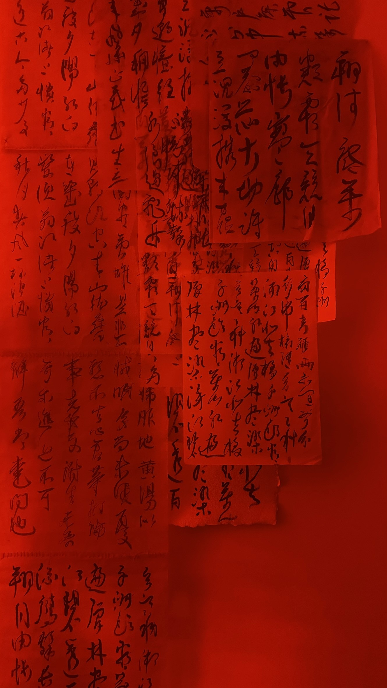 Chinese calligraphy sculpture by artist Marina Yang