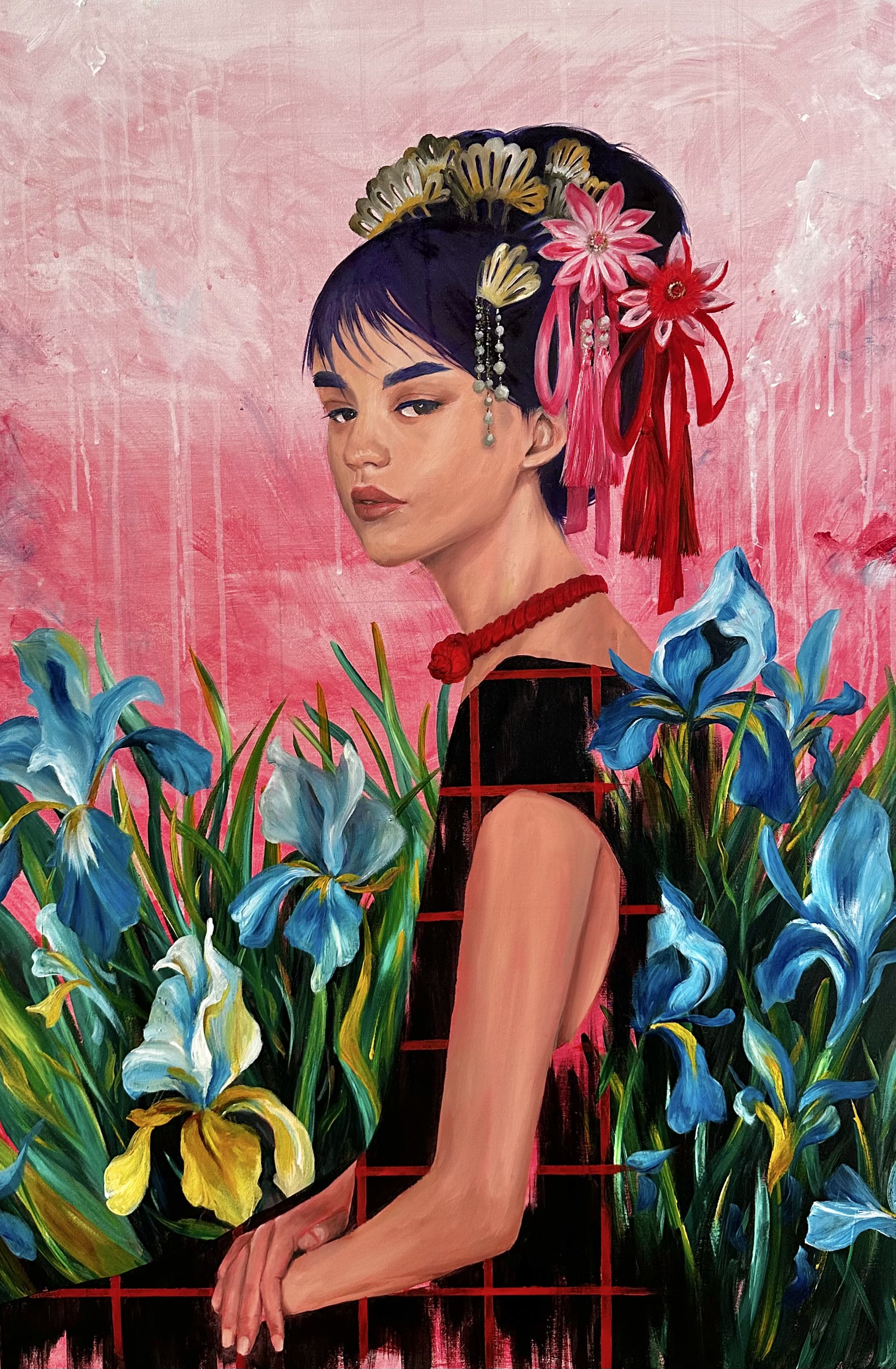 Surreal portrait oil painting by Australian artist Marina Yang