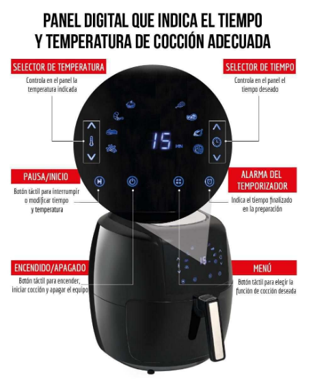 Miniatura: FREIDORA AIRE 5.5 LT DISA HOME DIGITAL