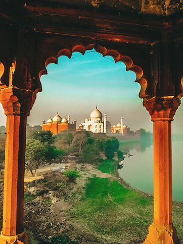 This picture was taken from a hidden place near Taj Mahal, that just the locals know, and