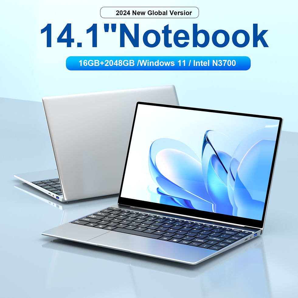 Thumbnail: New Ultra Slim Laptop 14.1" 16GB RAM 2TB SSD Intel N3700 Notebook Gamer 1920*108