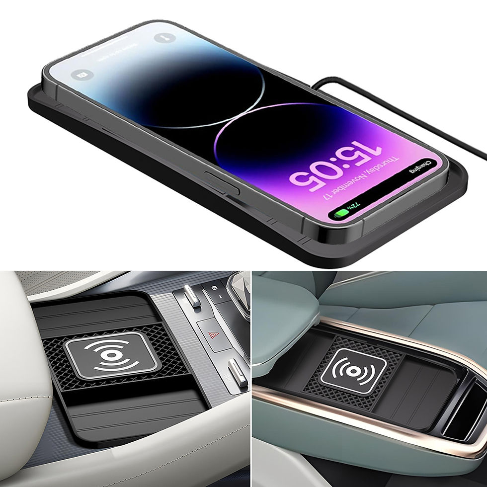 Thumbnail: 15W Fast Wireless Charging Pad , Non-Slip Rubber Mat for Car Storage, Lightweigh