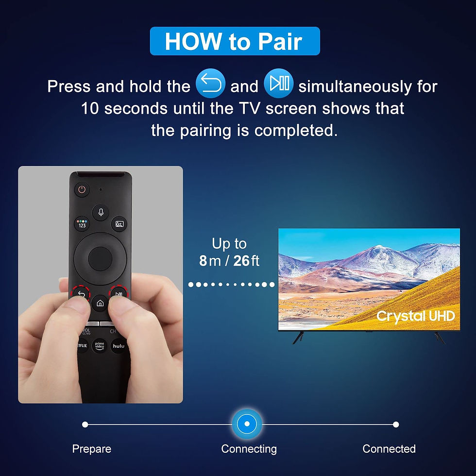 Thumbnail: Replacement Voice Remote for All Samsung Smart Curved Frame QLED LED LCD 8K 4K T