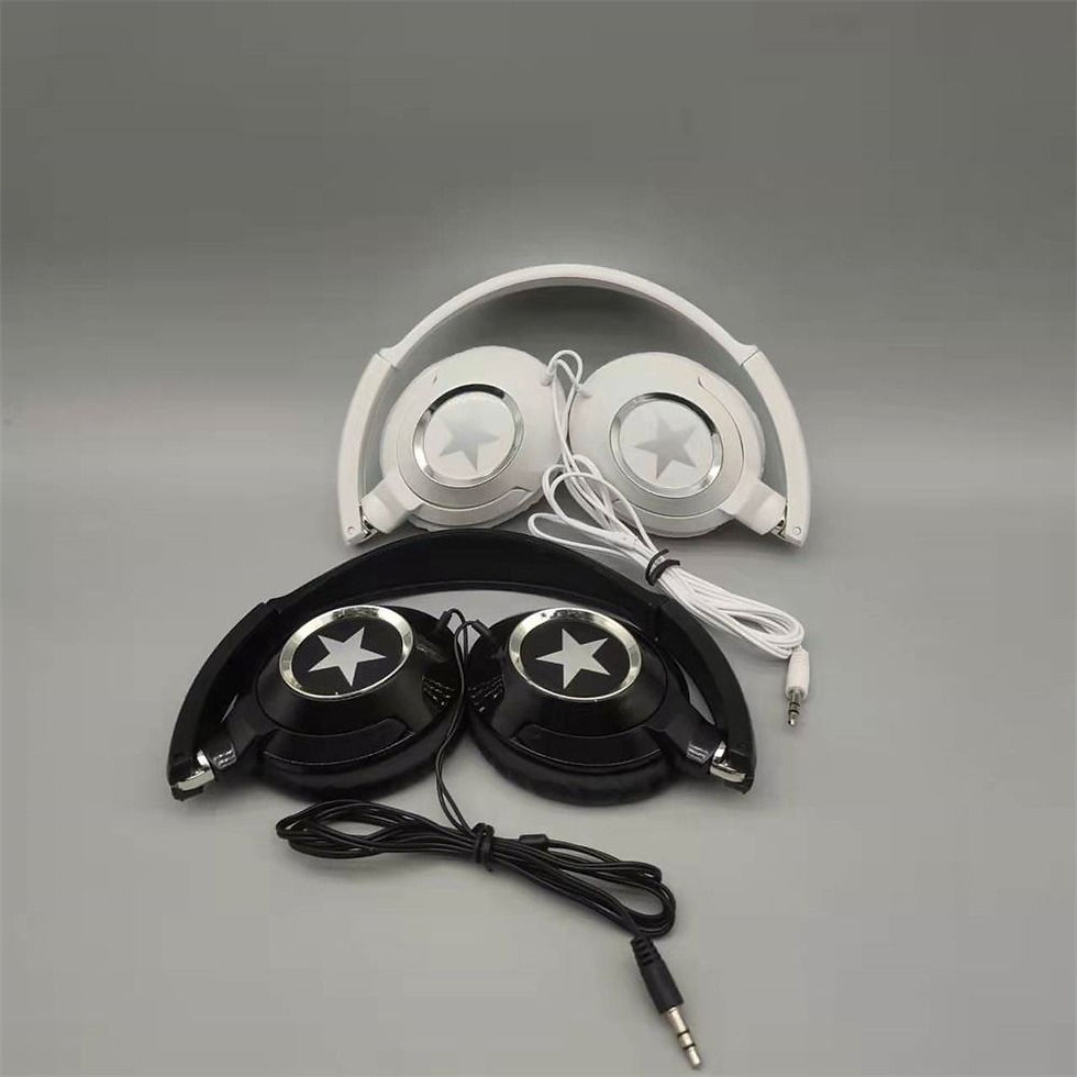 Thumbnail: Flexible Wired Headphones HiFi Sound Music Stereo Over Ear Headset Noise Cancell