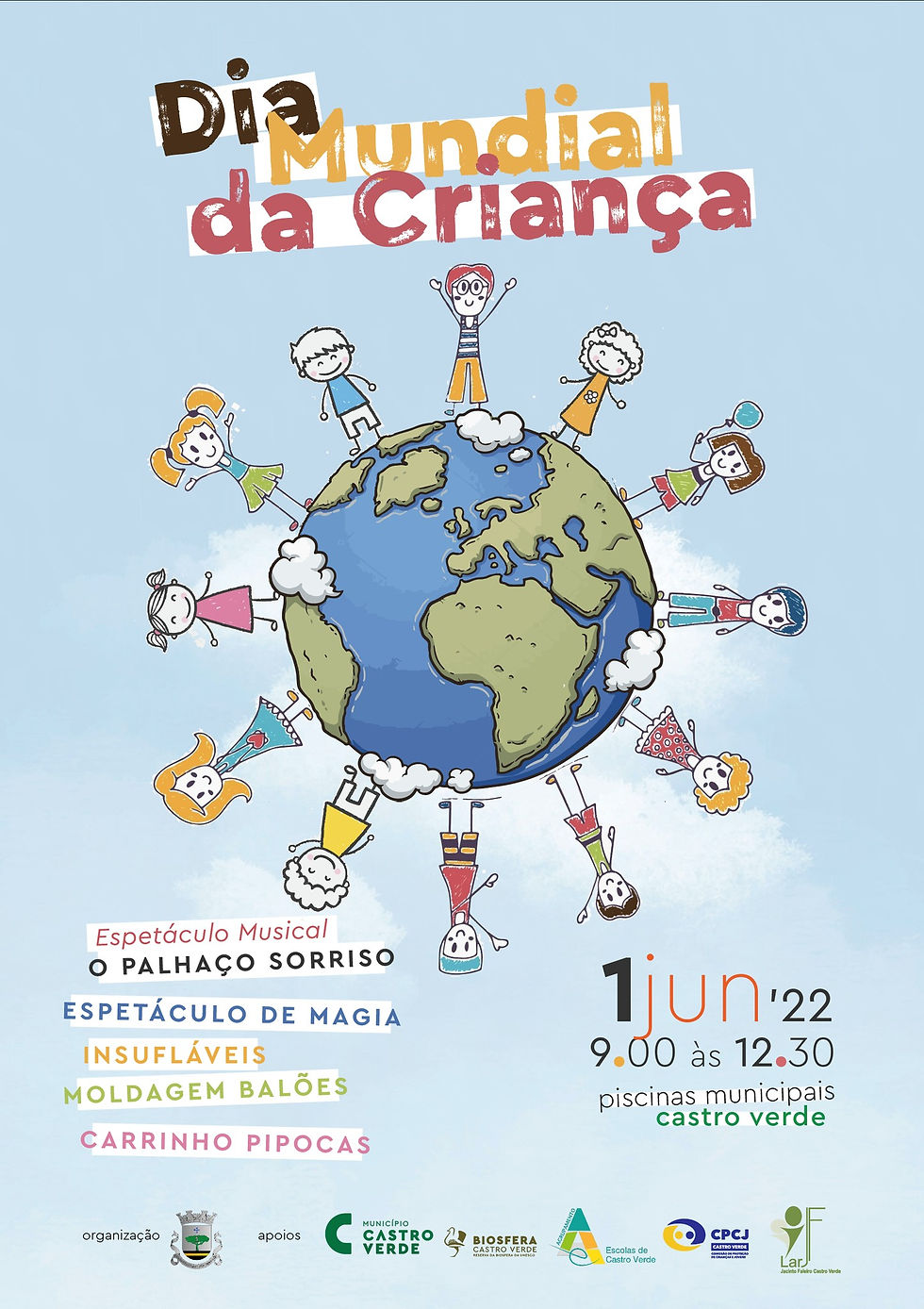 Cartaz do Evento Infantil do Dia Mundial da Criança em Castro Verde. 2022.