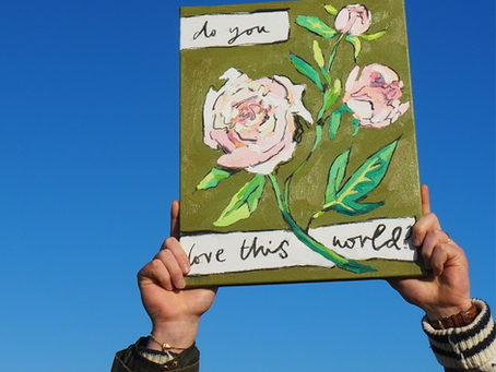 “Do You Love This World?” : Painting Mary Oliver’s Peonies