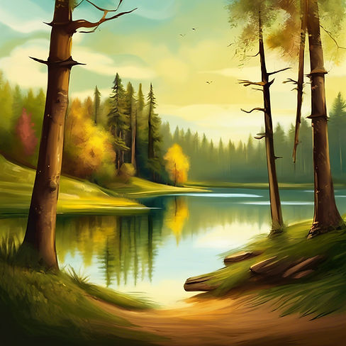 forest and lake in the style of rembrandt.jpg
