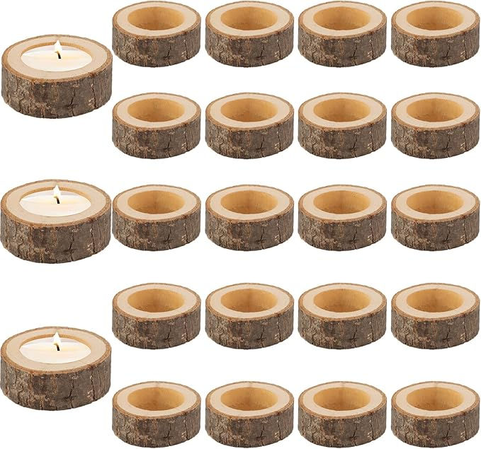 eco friendly wooden tea light candle holder