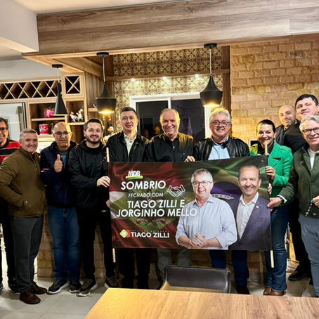 MDB de Sombrio e prefeita Gislaine fechados com Tiago e Jorginho Mello 