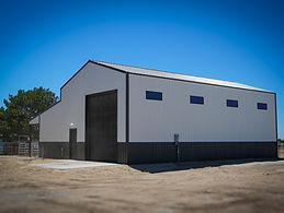 horse barn with garage