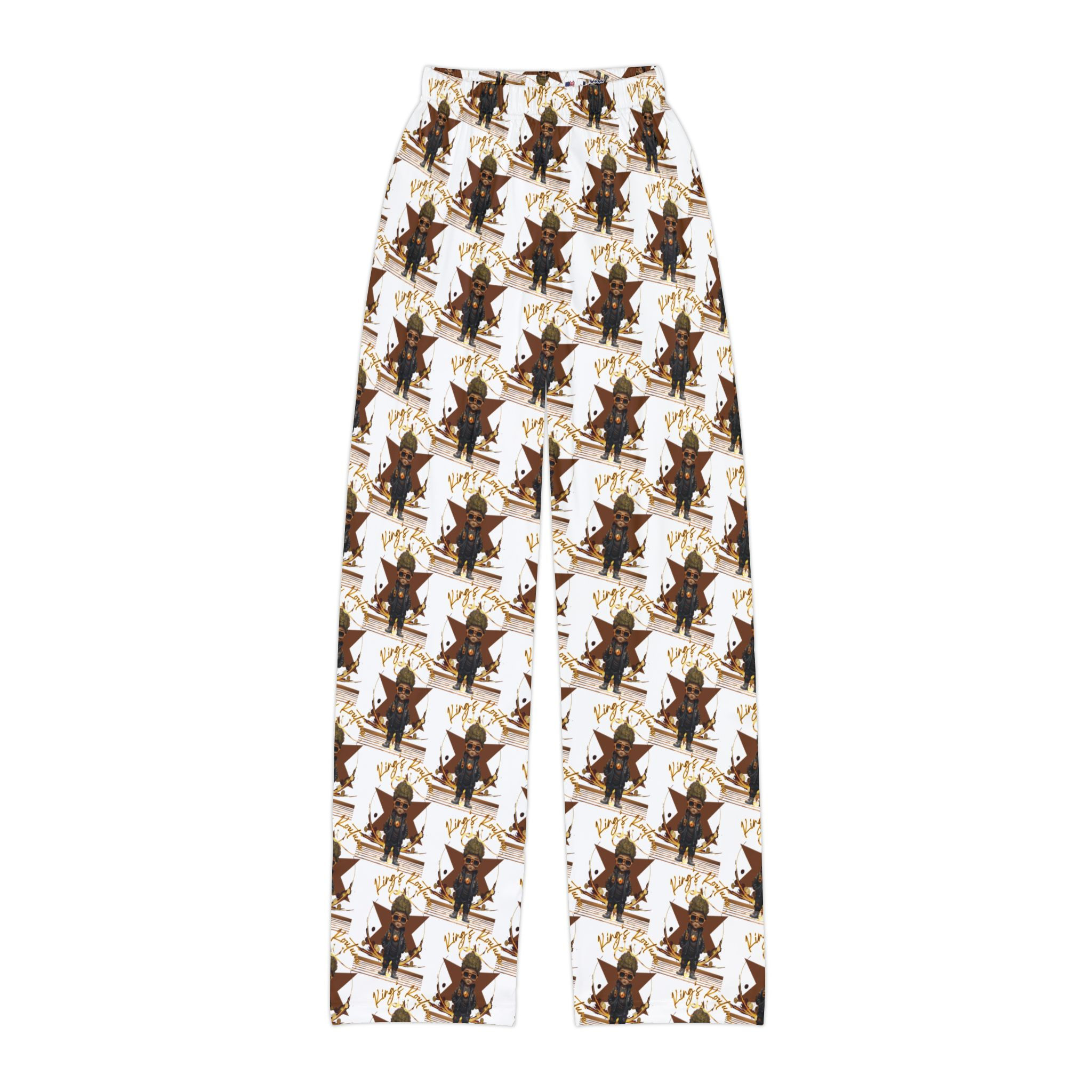 Kids Lounge Pants — All-Over Kings Kouture Patterned Cozy Pajama Bottoms