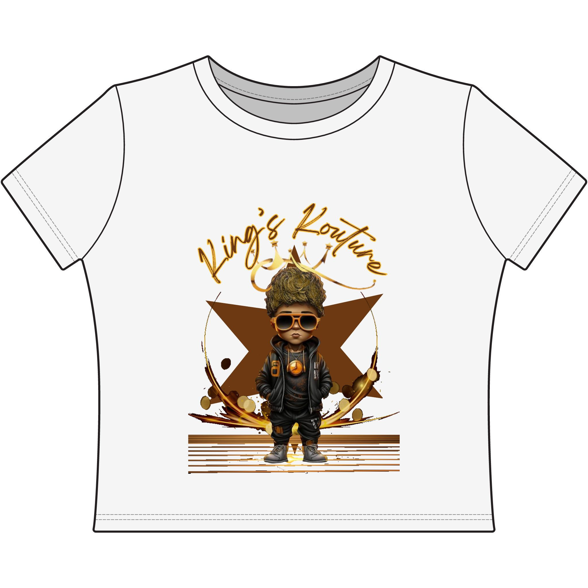 King's Kouture Women's Baby Tee — Cute Urban Baby Graphic Crop Top