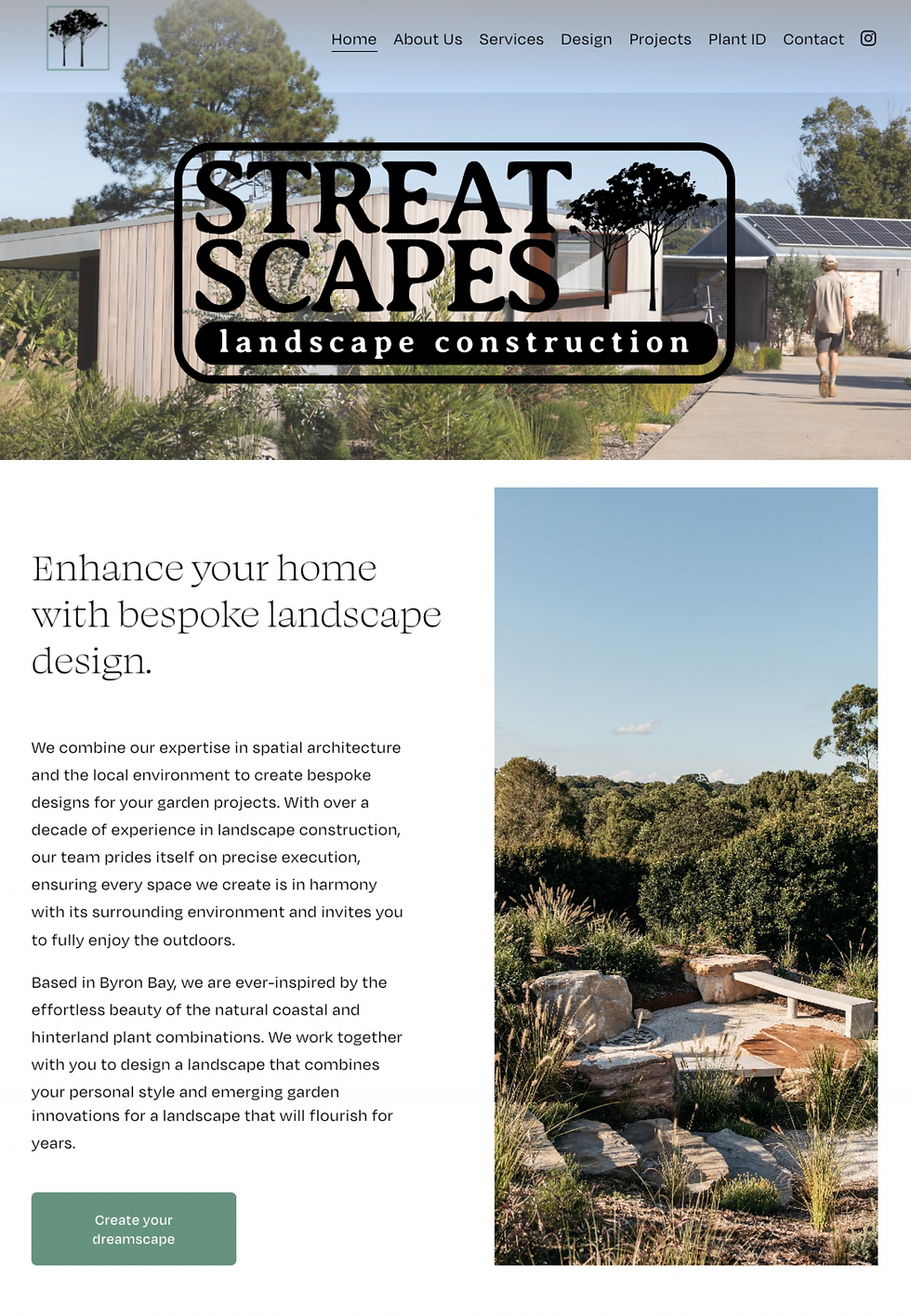 Streatscapes web design by By the bay marketing