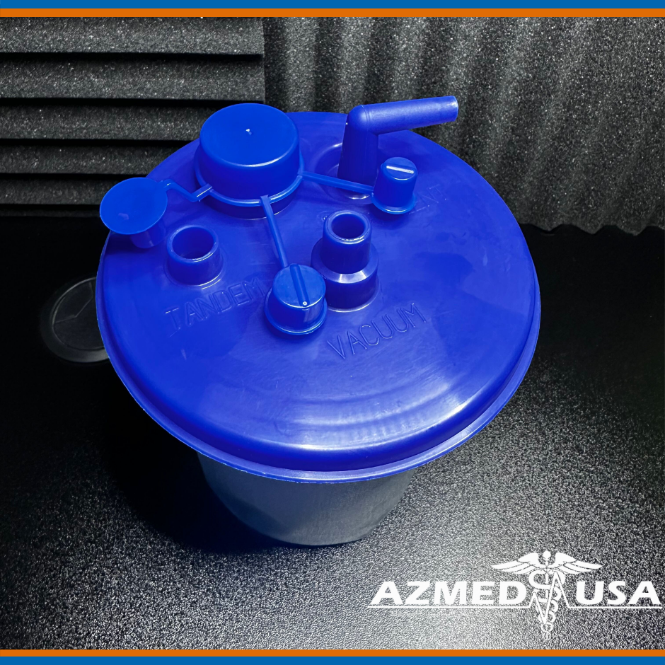 Thumbnail: 5 Pack Medi-Vac Flex Advantage Suction Canister Liner 1000mL Auto Shut-Off Lid