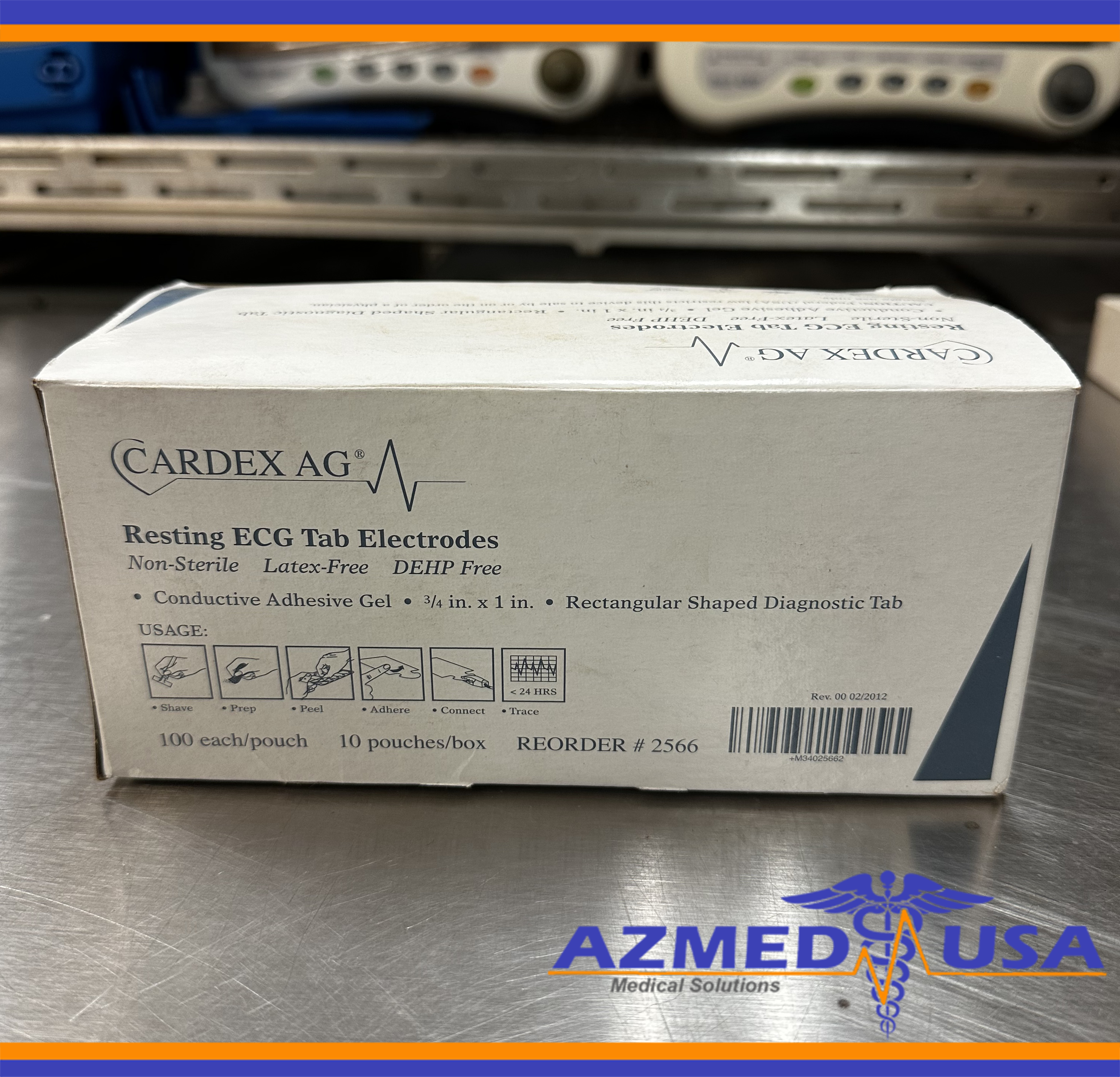 CARDEX AG Resting ECG Tab Electrodes #2566 [10 pouches/box]