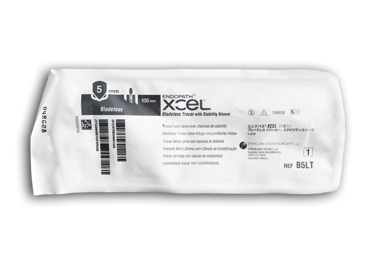 Ethicon ENDOPATH XCEL Bladeless Trocar with Stability Sleeve (B5LT)