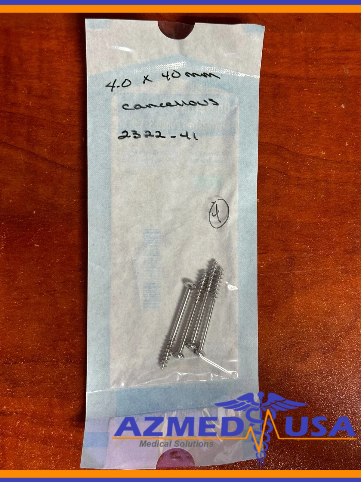 4.0 mm Cancellous Bone Screw, Partially Threaded, 40mm