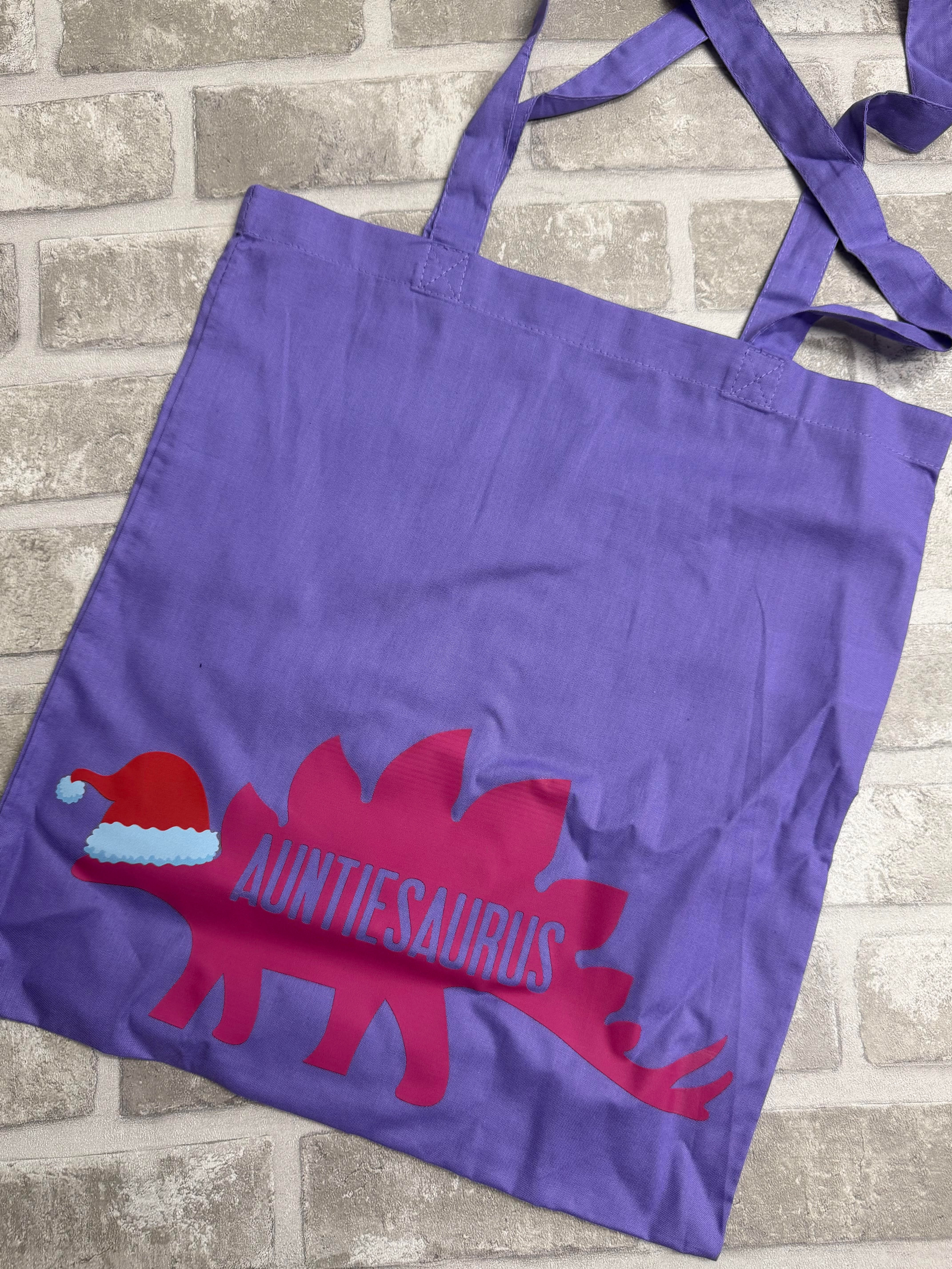 Christmas Tote Bags - Auntiesaurus