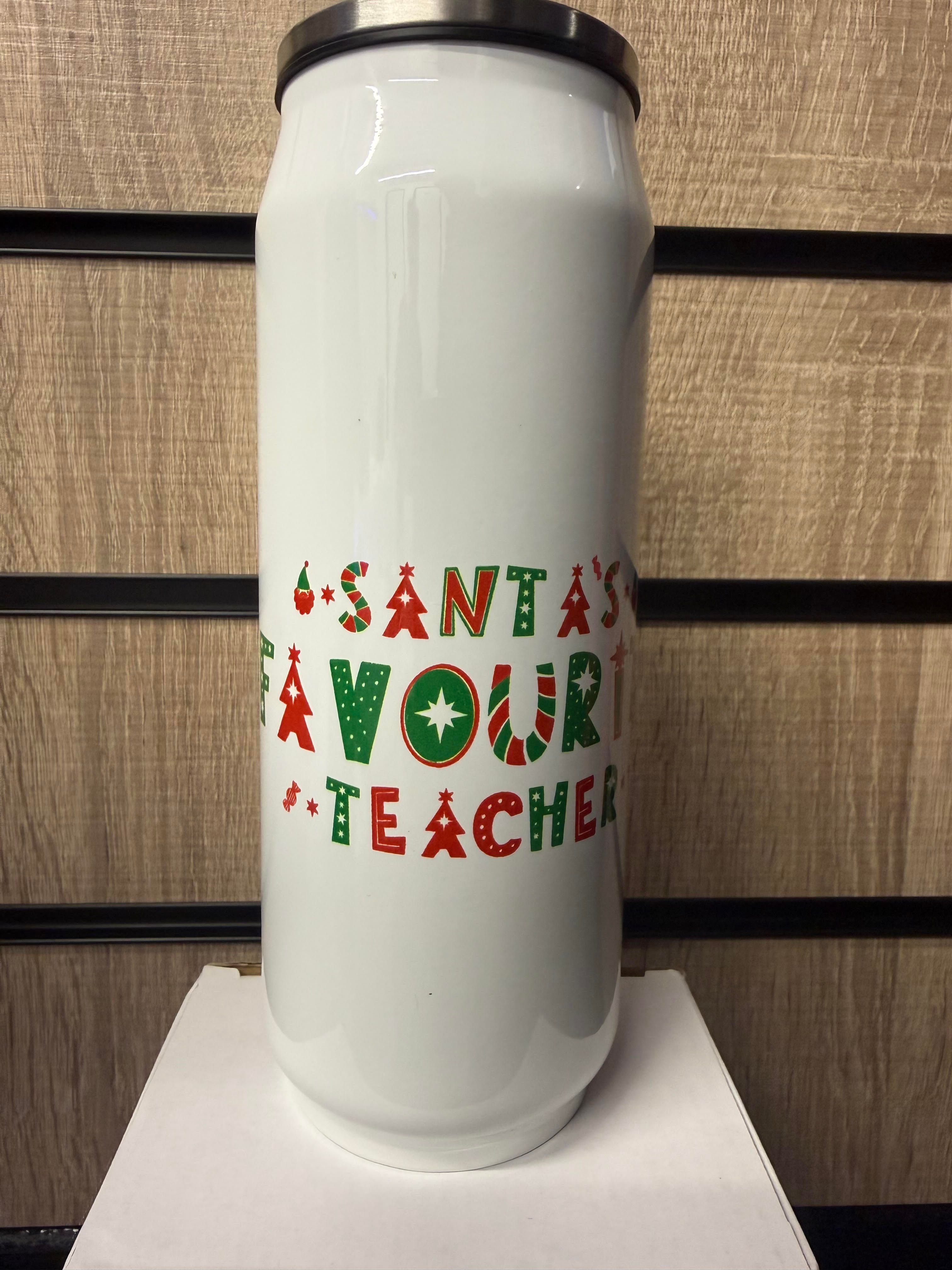 Christmas Travel Mug - Santa's Favourite Teacher