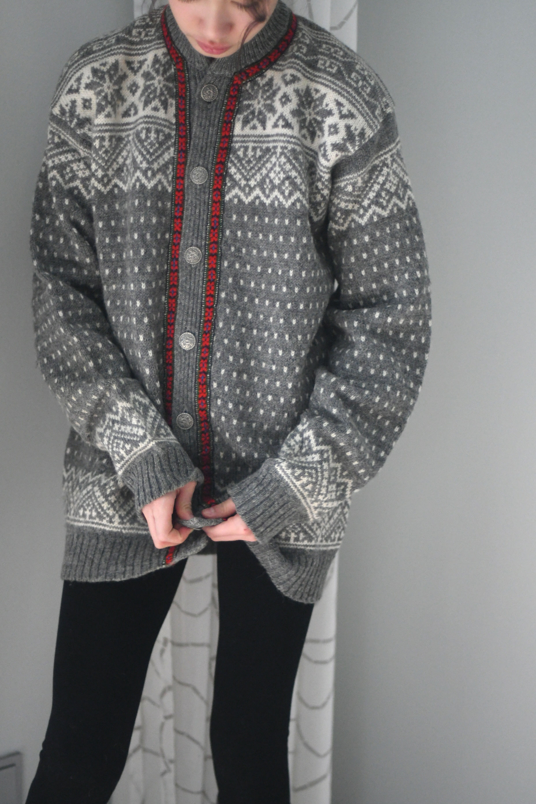 ノルディックカーディガン　L/LL