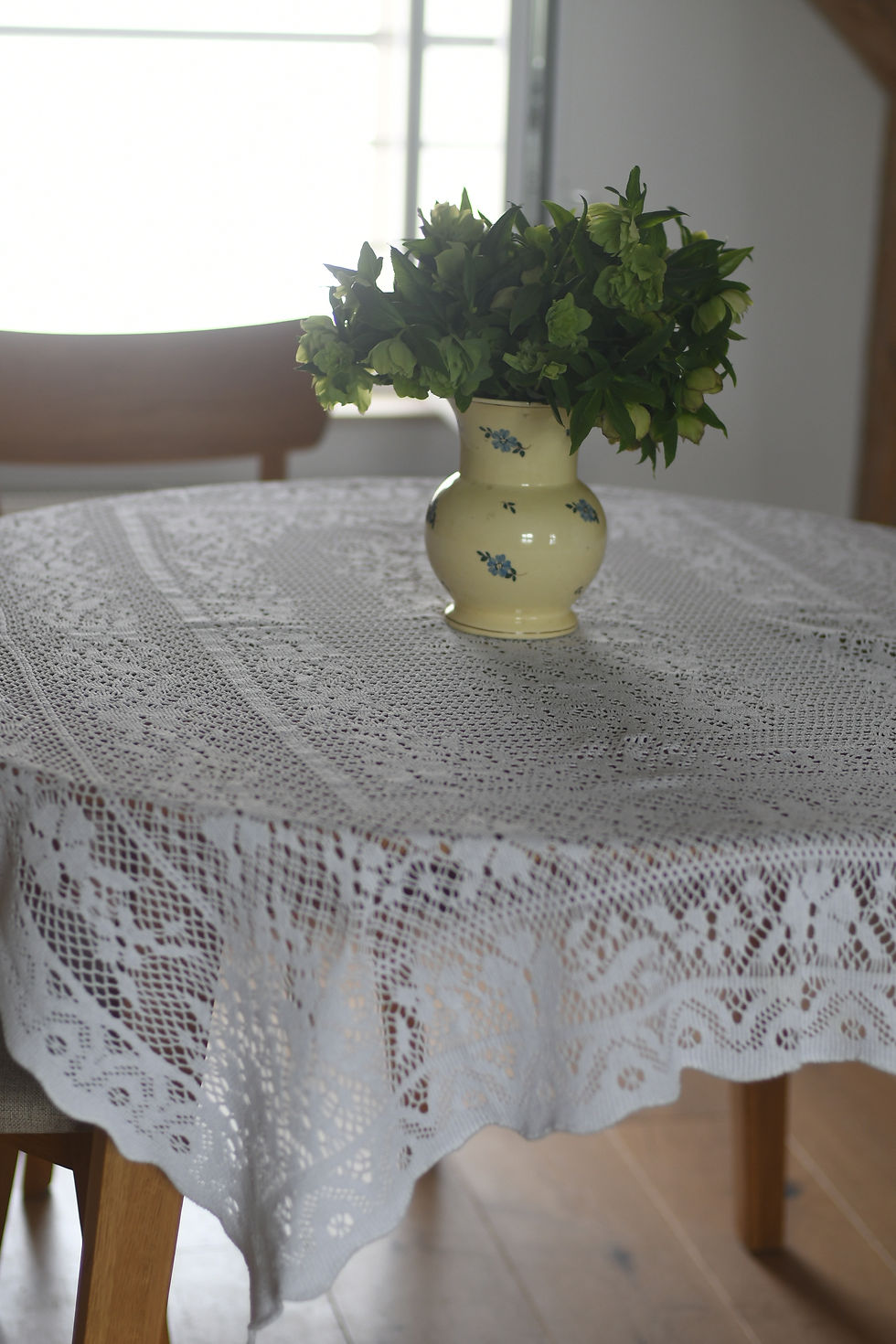 サムネイル： ヴィンテージレーステーブルクロス Vintage Lace Tablecloth