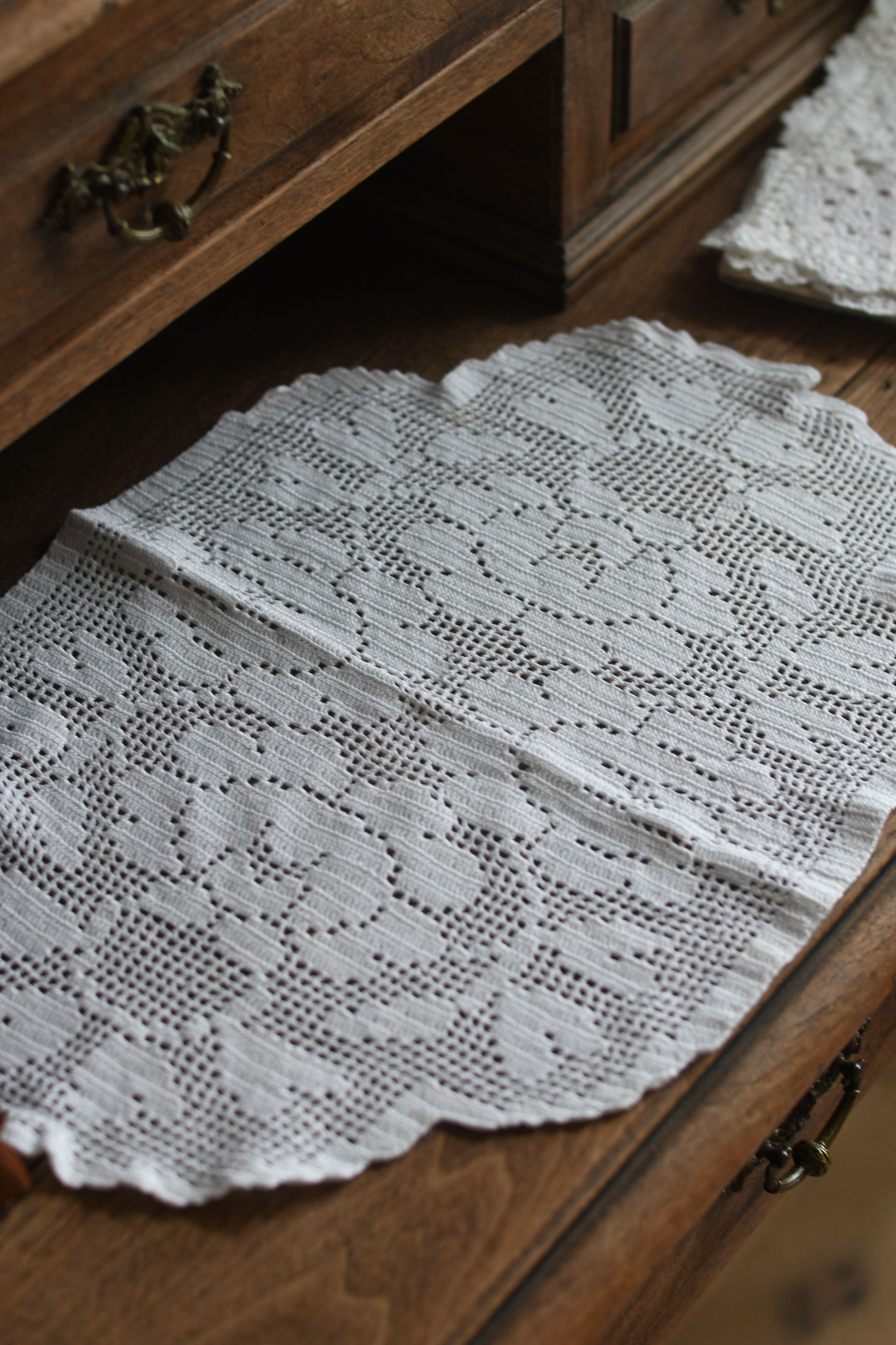 ヴィンテージレースクロス薔薇 Vintage Lace Cloth Rose