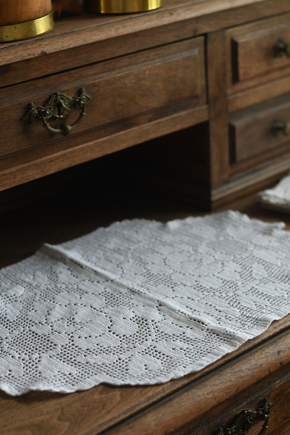 Thumbnail: ヴィンテージレースクロス薔薇  Vintage Lace Cloth Rose