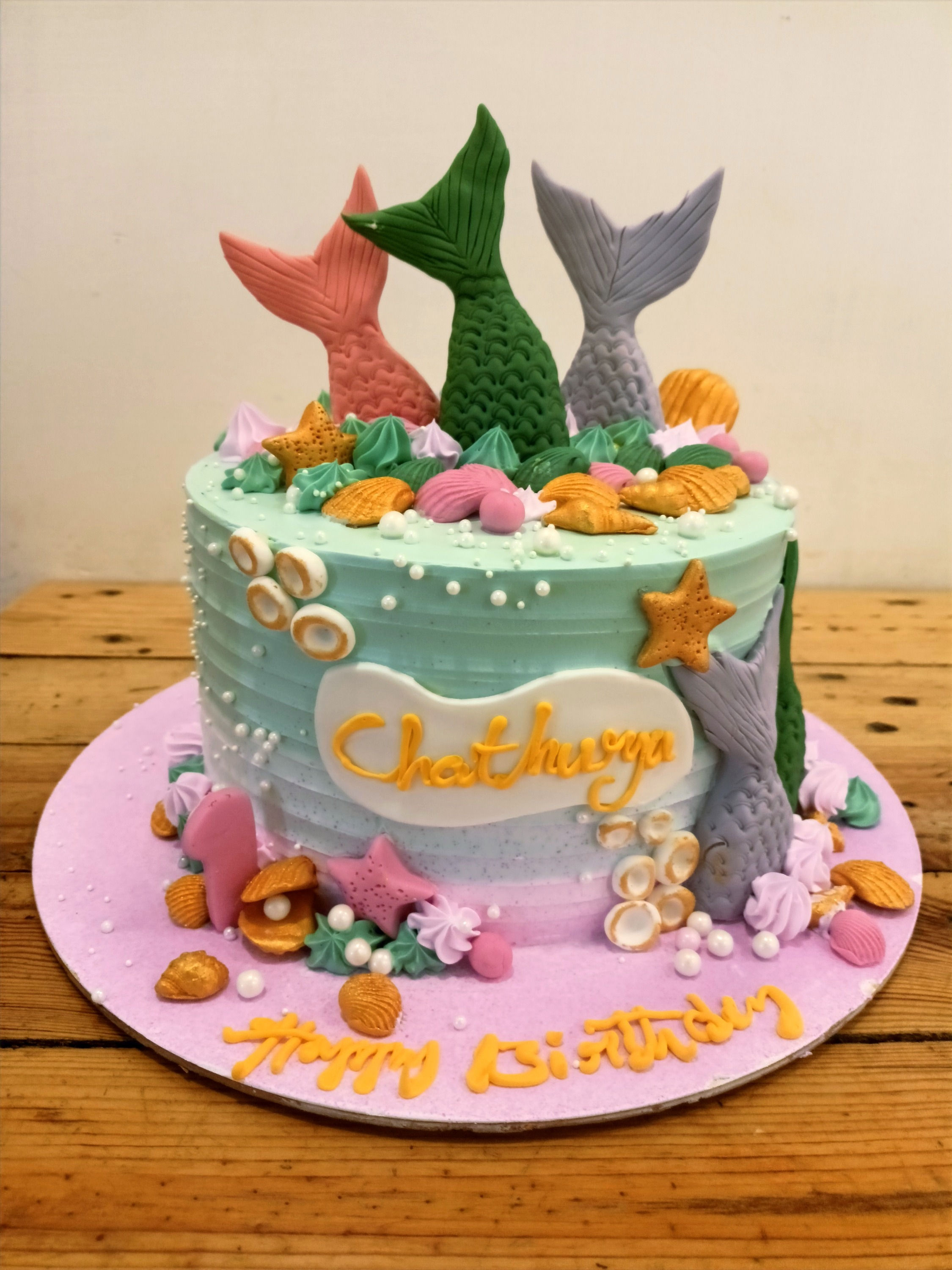 2kg Mermaid Theme Cake