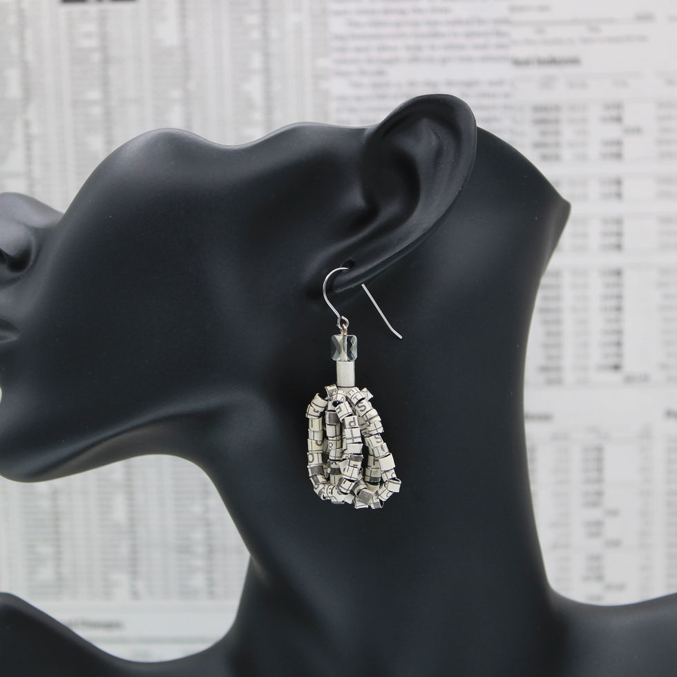 Crossword Puzzle Earrings Newspaperjewelry.com