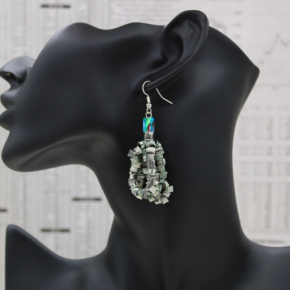 Tassel Earrings Newspaperjewelry.com